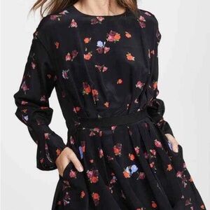 Jason Wu Black Dress with Floral Accents